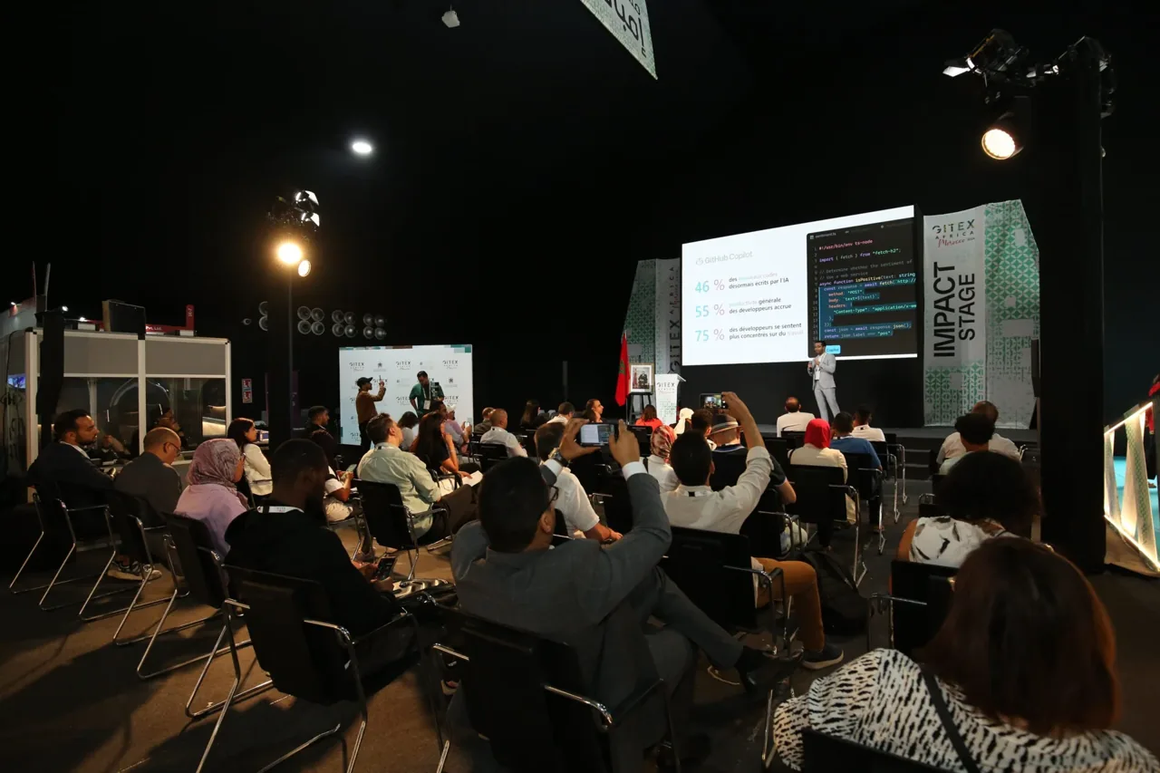 El Mehdi Safraoui speaking at GITEX Africa