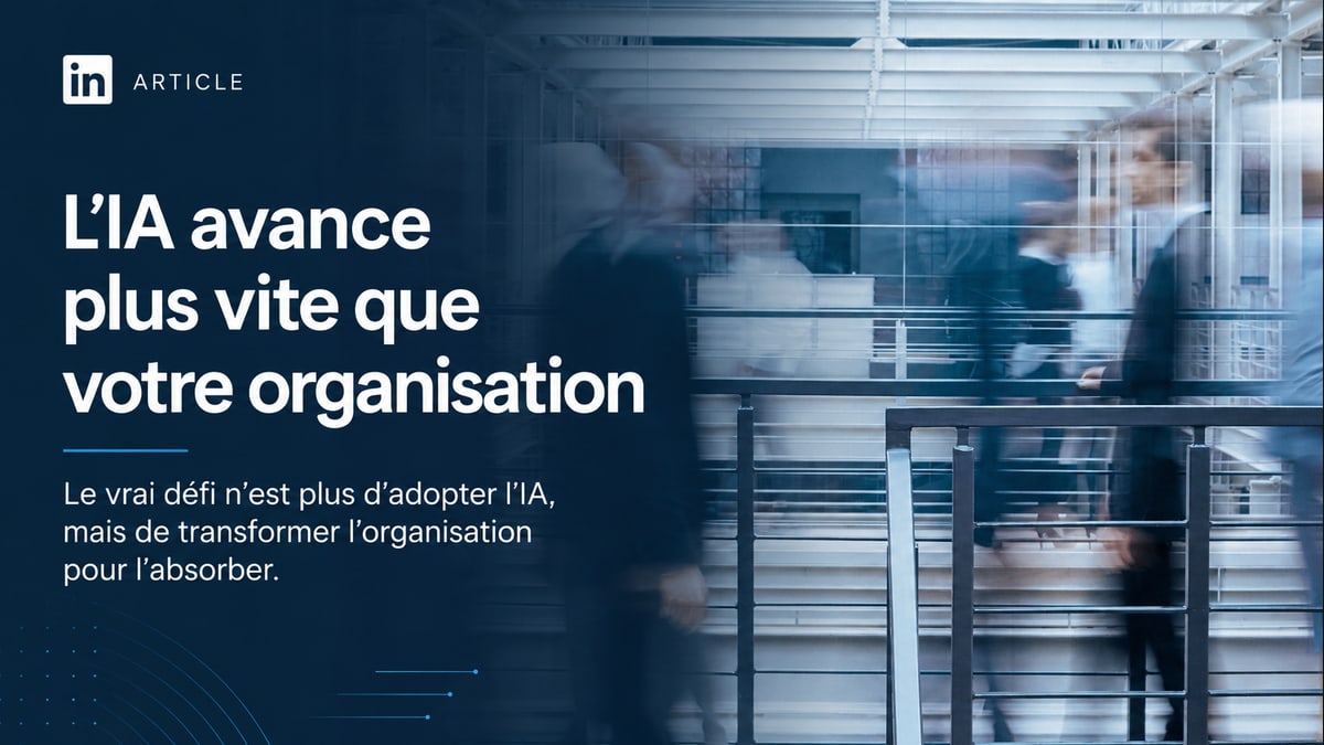 Illustration de l’adaptation des organisations à l’intelligence artificielle.